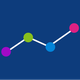 Graph on blue background